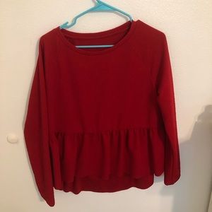 Red Peplum Top